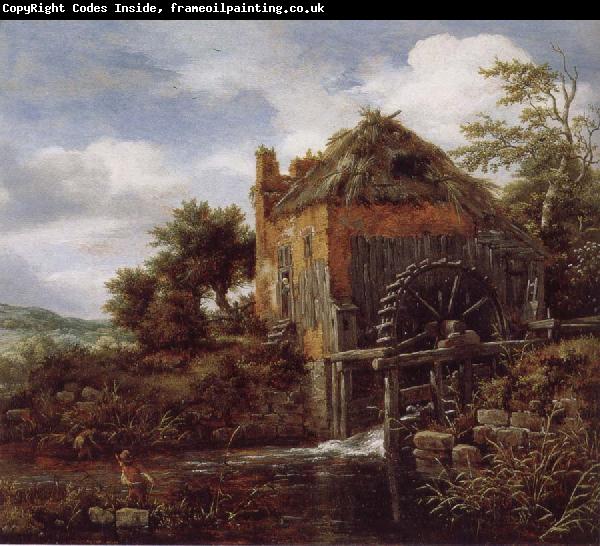 Jacob van Ruisdael Thatch-Roofedhouse with a water Mill